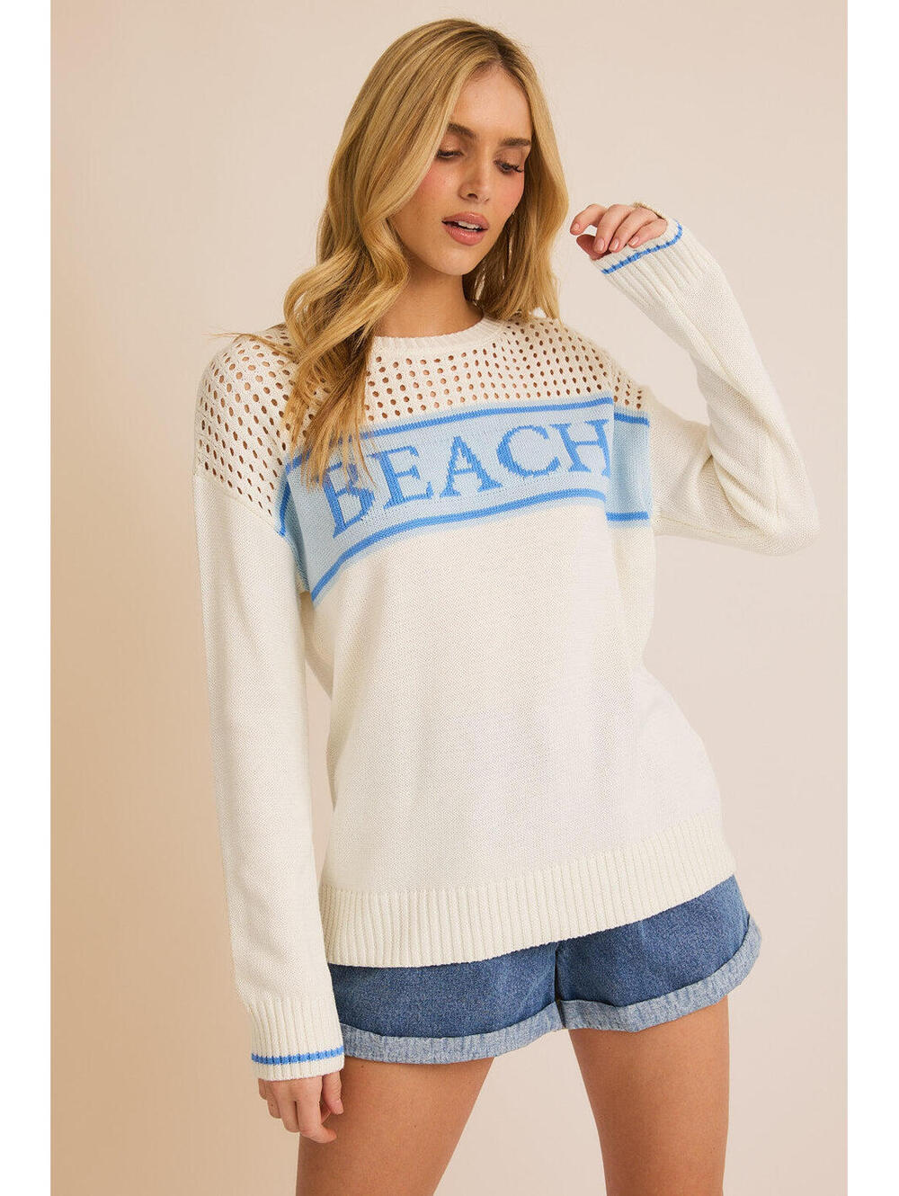 Beach Please Lightweight Knit Sweater